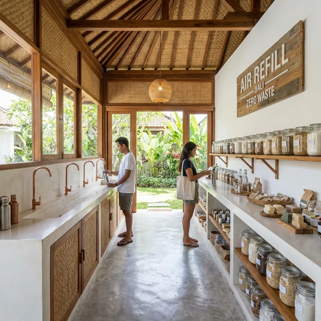 A water refill station in a Balinese cafe